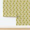 Retro Green Cream Bold Geometric 70S Groovy Earth Tones Swirls Custom Removable Wallpaper by Spoonflower Peel & Stick Wallpaper 2FT Wide
